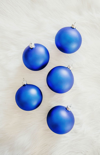 3 in Matte Blue Polish Bauble