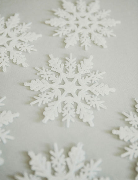 4 in Glitter Snowflake Ornament / Frosty