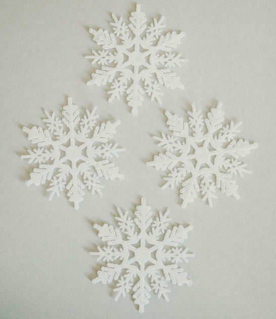 4 in Glitter Snowflake Ornament / Frosty