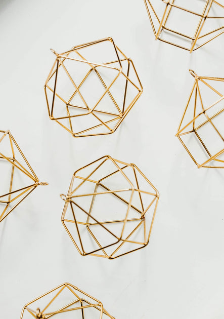 4 in Gold Geometric Ornament