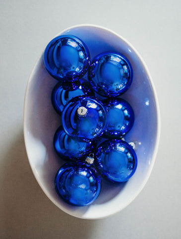 3 in Shiny Blue Polish Bauble