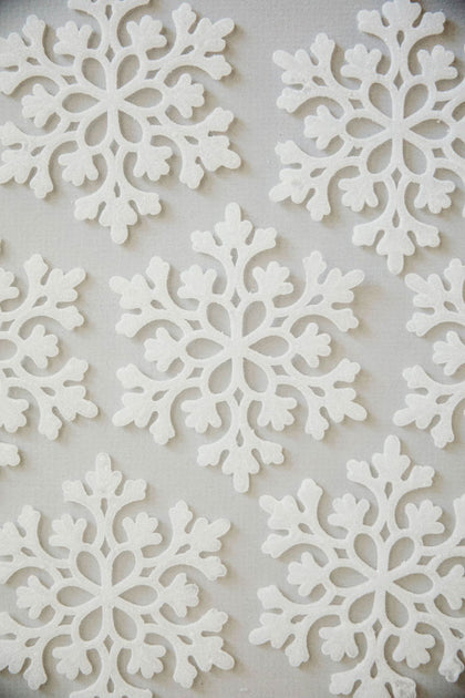 4 in Glitter Snowflake Ornament / Sparkly