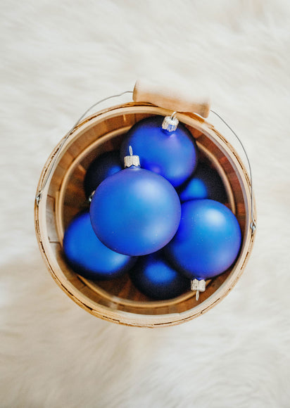 3 in Matte Blue Polish Bauble