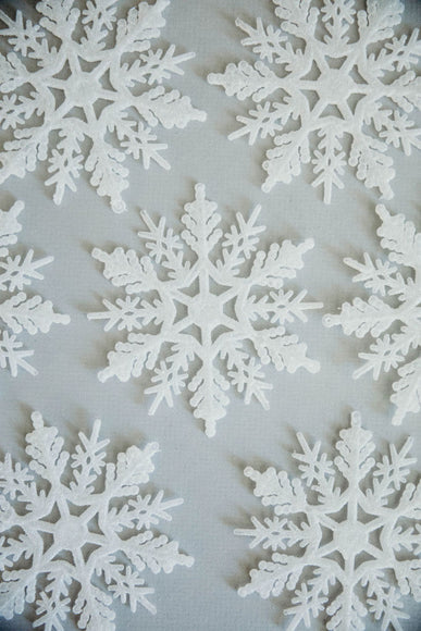 4 in Glitter Snowflake Ornament / Frosty