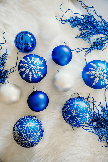 3 in Shiny Blue Polish Bauble