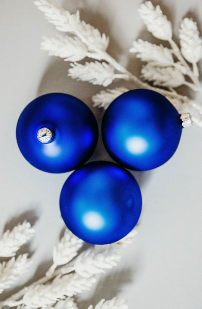 3 in Matte Blue Polish Bauble