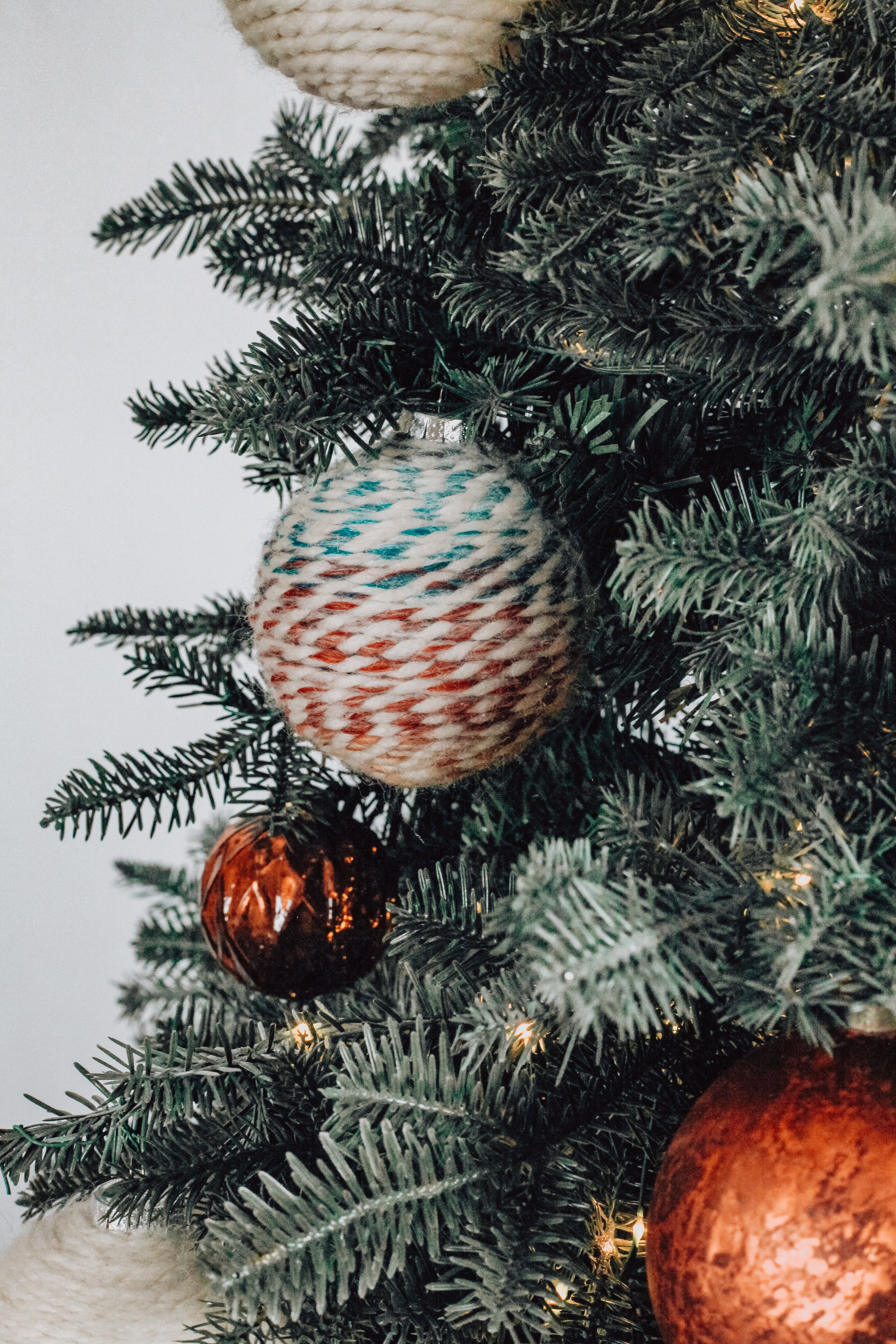 3 in Multi Color Yarn Ornaments