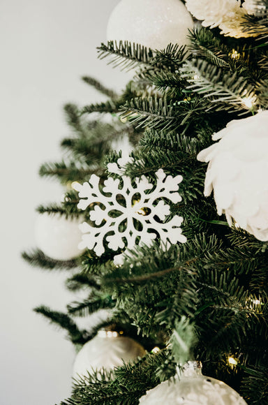 4 in Glitter Snowflake Ornament / Sparkly