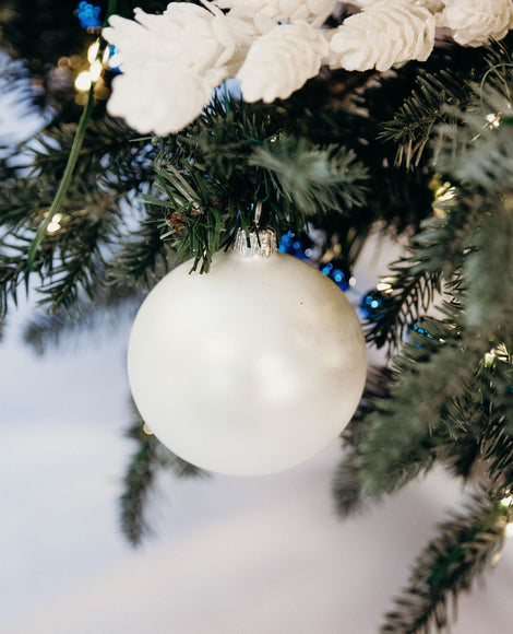 3 in Matte White Polish Bauble