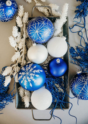 3 in Matte Blue Polish Bauble