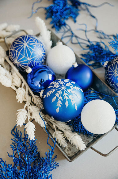 3 in Shiny Blue Polish Bauble