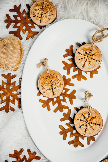 3 in Branch Slice Ornament / Snowflake