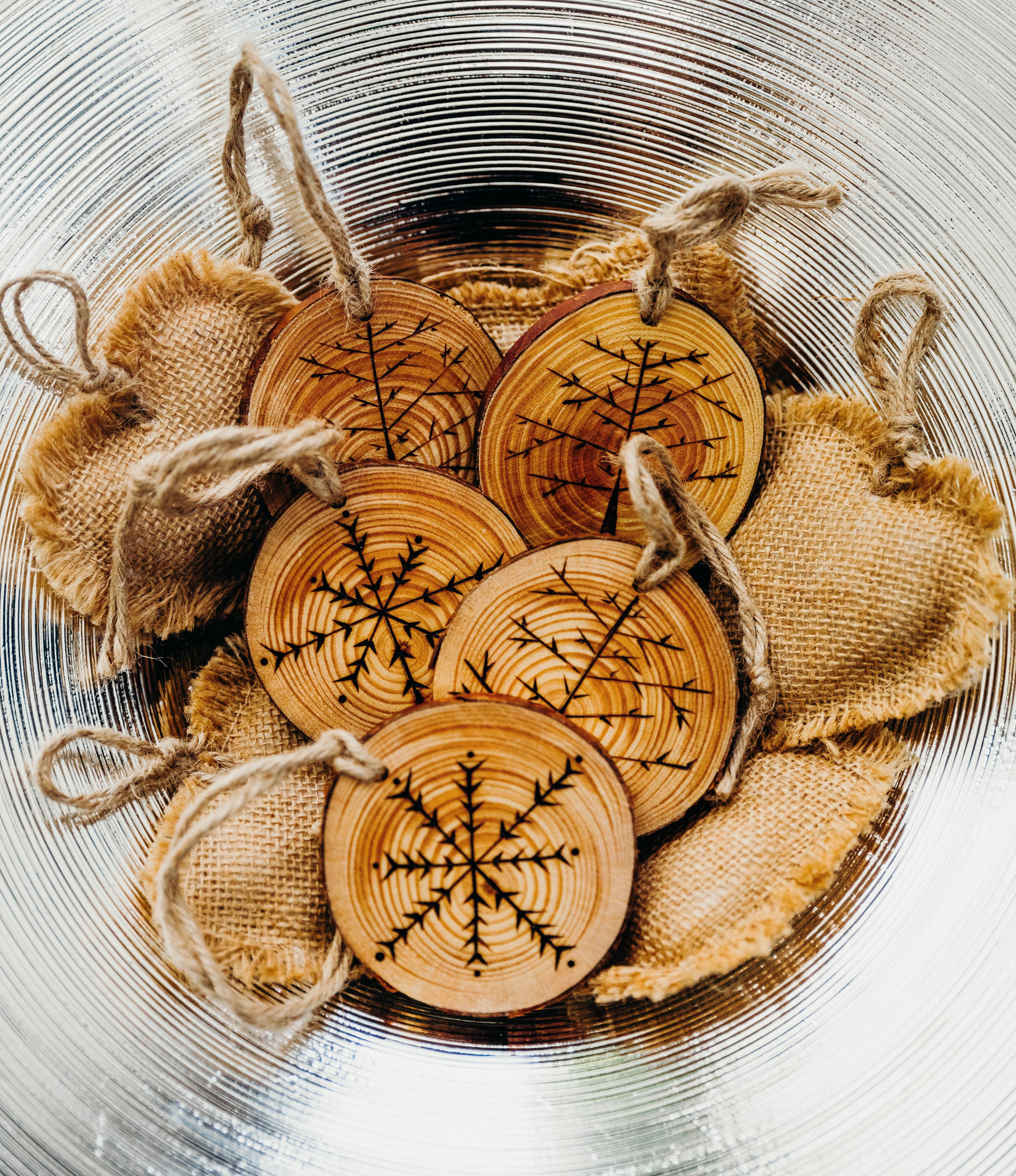 3 in Branch Slice Ornament / Snowflake