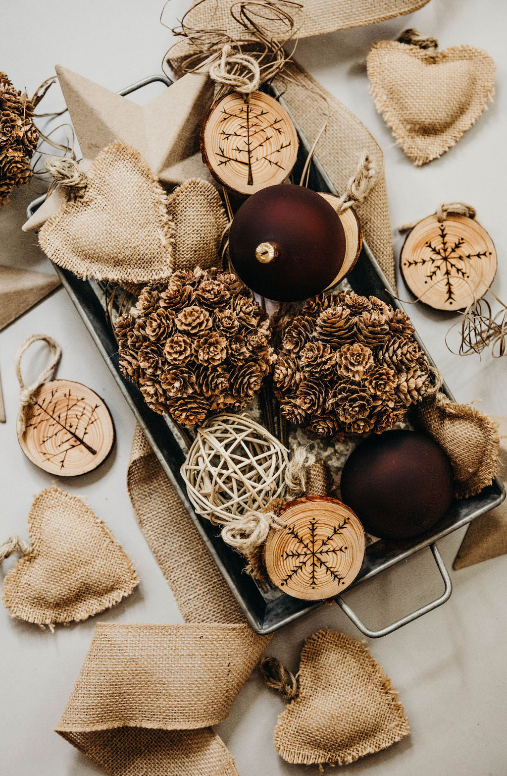 3 in Branch Slice Ornament / Snowflake