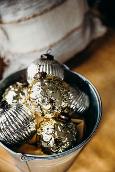 4 in Mercury Gold Vintage Bauble