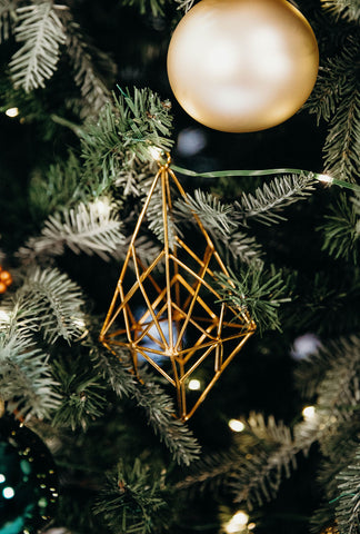 6 in Gold Geometric Ornament