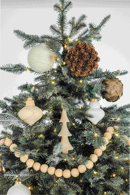 3 in White Yarn Ornaments