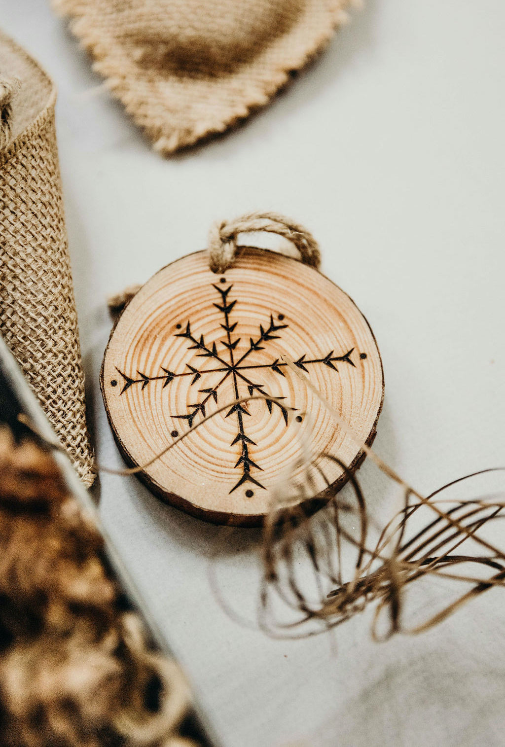 3 in Branch Slice Ornament / Snowflake