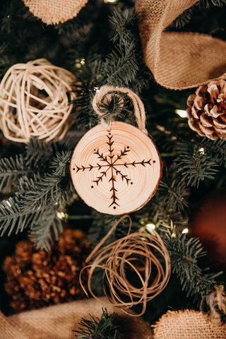 3 in Branch Slice Ornament / Snowflake