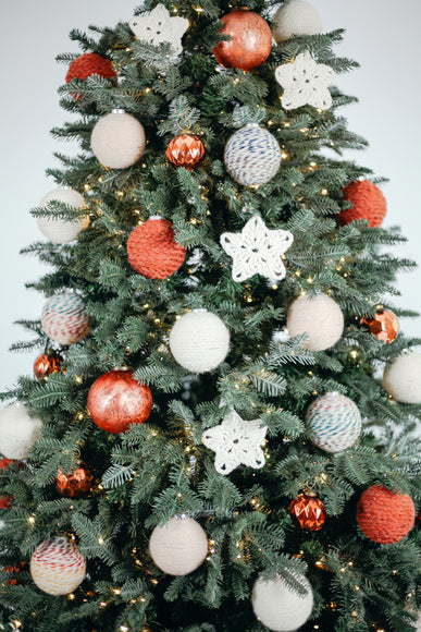 3 in Multi Color Yarn Ornaments