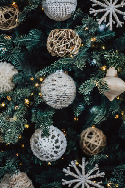 3 in Brown Yarn Ornaments