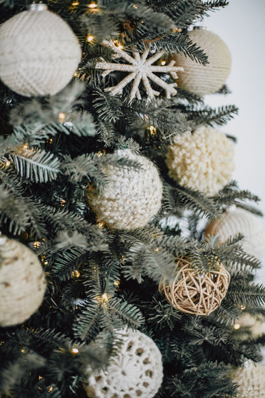 3 in Tan Yarn Ornaments