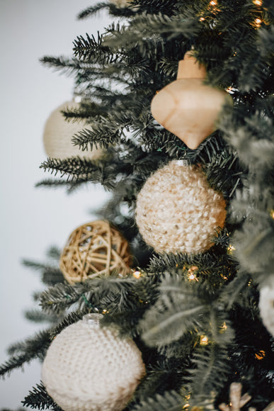 3 in Tan Yarn Ornaments