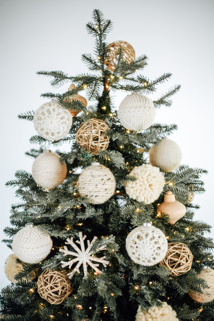 3 in Brown Yarn Ornaments