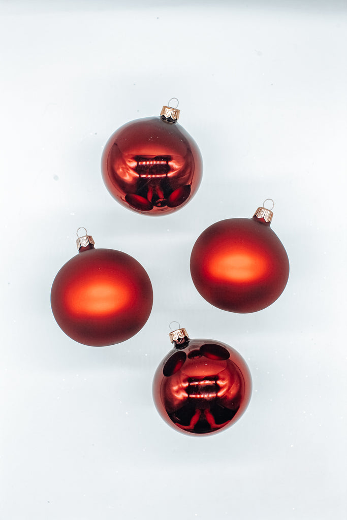 3 in Shiny Red Polish Bauble