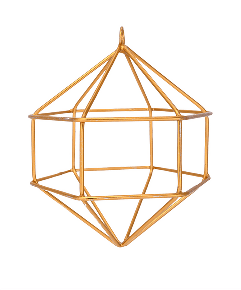 4 in Gold Geometric Ornament