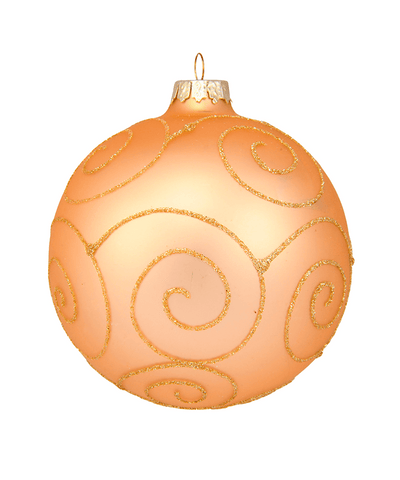4 in Gold Bauble / Sparkly Swirl