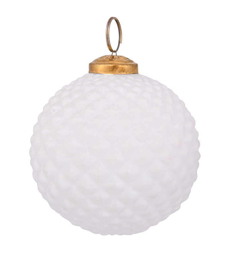 Geometric White Ornament
