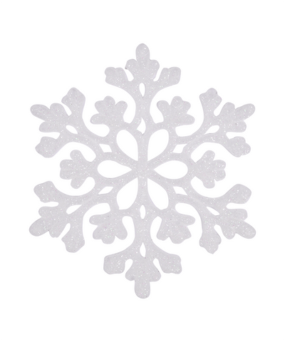 4 in Glitter Snowflake Ornament / Sparkly