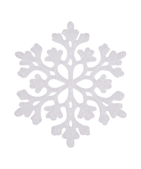 4 in Glitter Snowflake Ornament / Sparkly