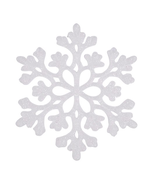 4 in Glitter Snowflake Ornament / Sparkly