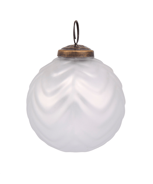 3 in Mercury White Bauble / Bronze Top