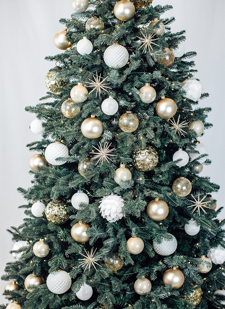Champagne Christmas Tree Design