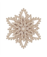Champagne Glitter Snowflake Ornament 