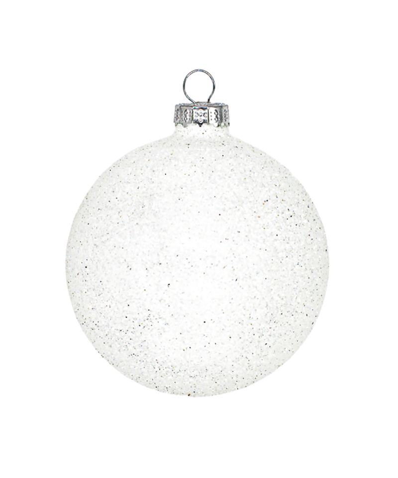 White Glitter Ornament