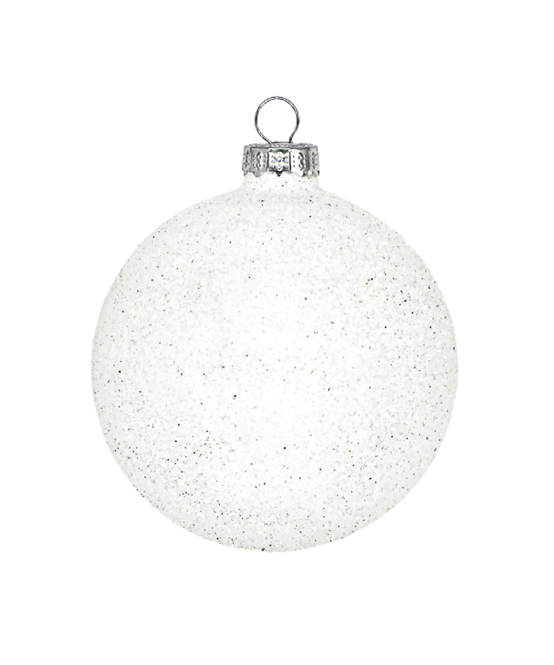 White Glitter Ornament