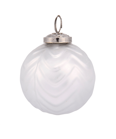 3 in Mercury White Bauble / Silver Top