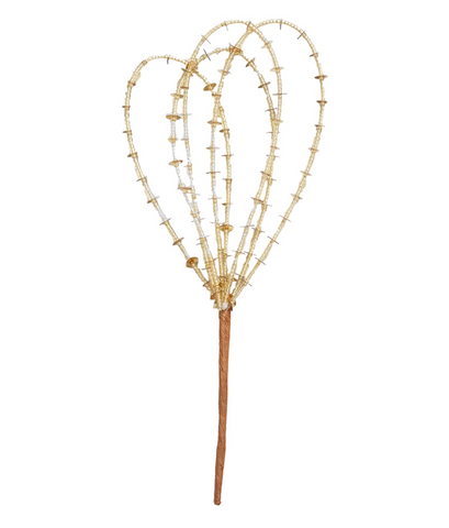 12 in Gold Beaded Twig