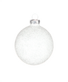 2.5 in White Glitter Bauble - Decorent