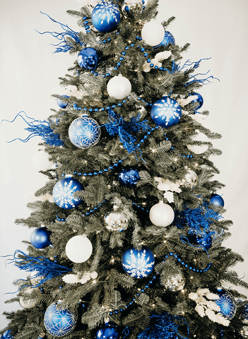 Classic Blue Tree Decor Set