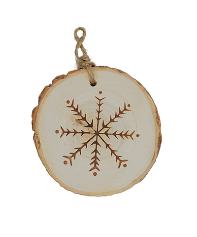 3 in Branch Slice Ornament / Snowflake