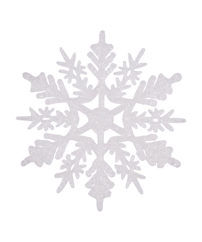 4 in Glitter Snowflake Ornament / Frosty