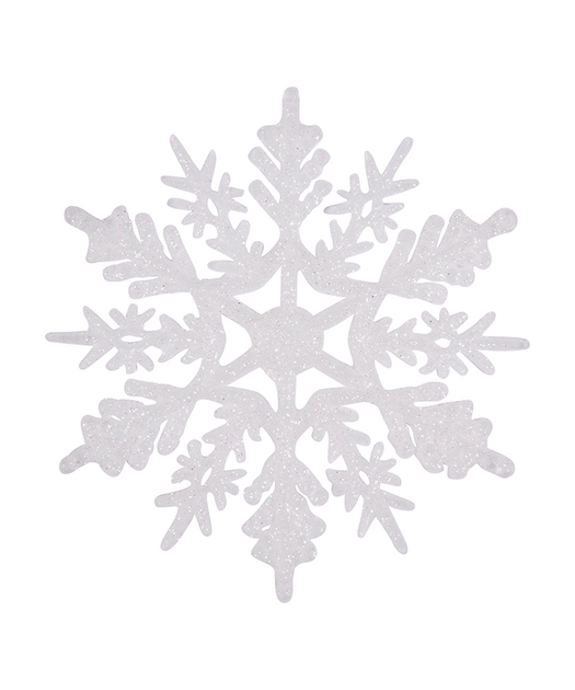 4 in Glitter Snowflake Ornament / Frosty