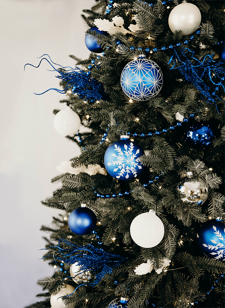Classic Blue Tree Decor Set - Decorent