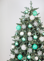 White and Teal Christmas Tree