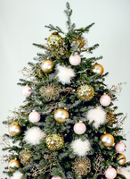 Pink and Gold Christmas Tree Design